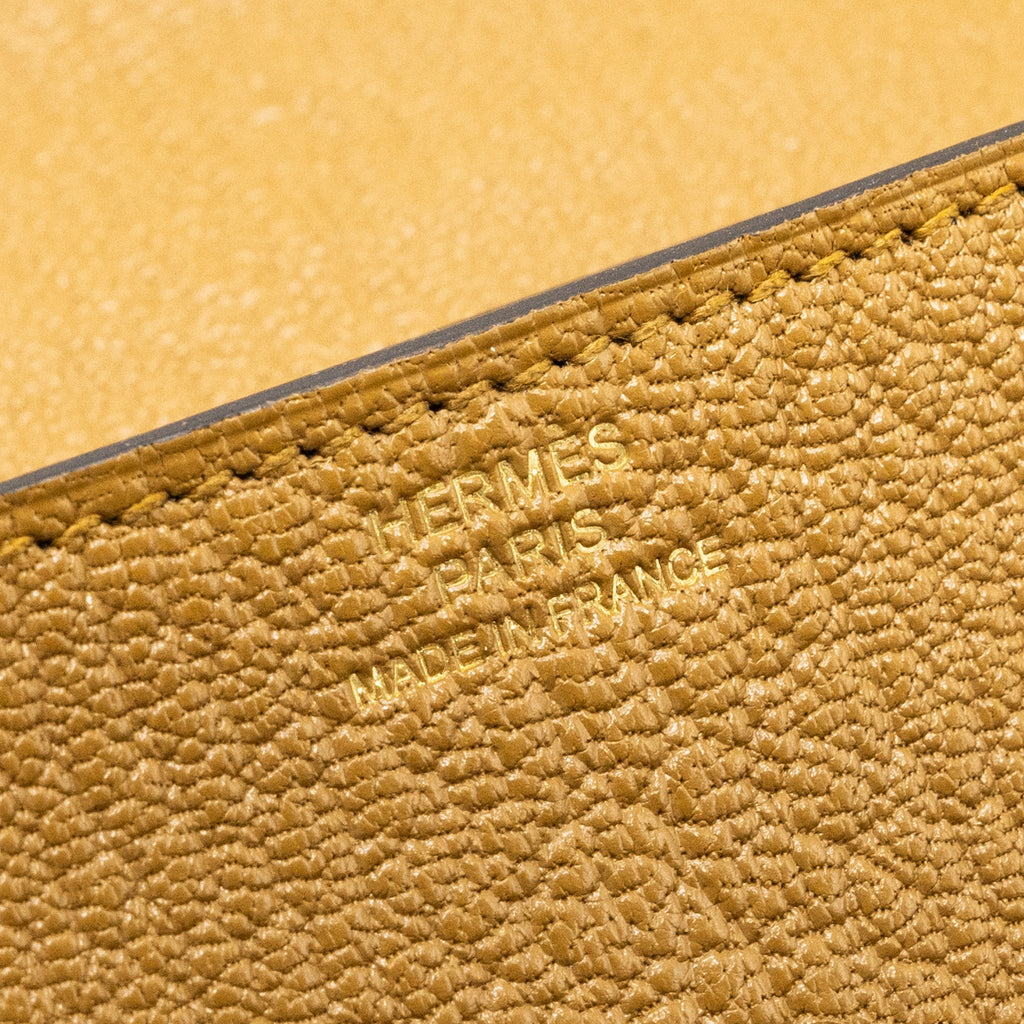 HERMES CLIC 16 WALLET CHEVRE MYSORE GOATSKIN 2H KRAFT GHW