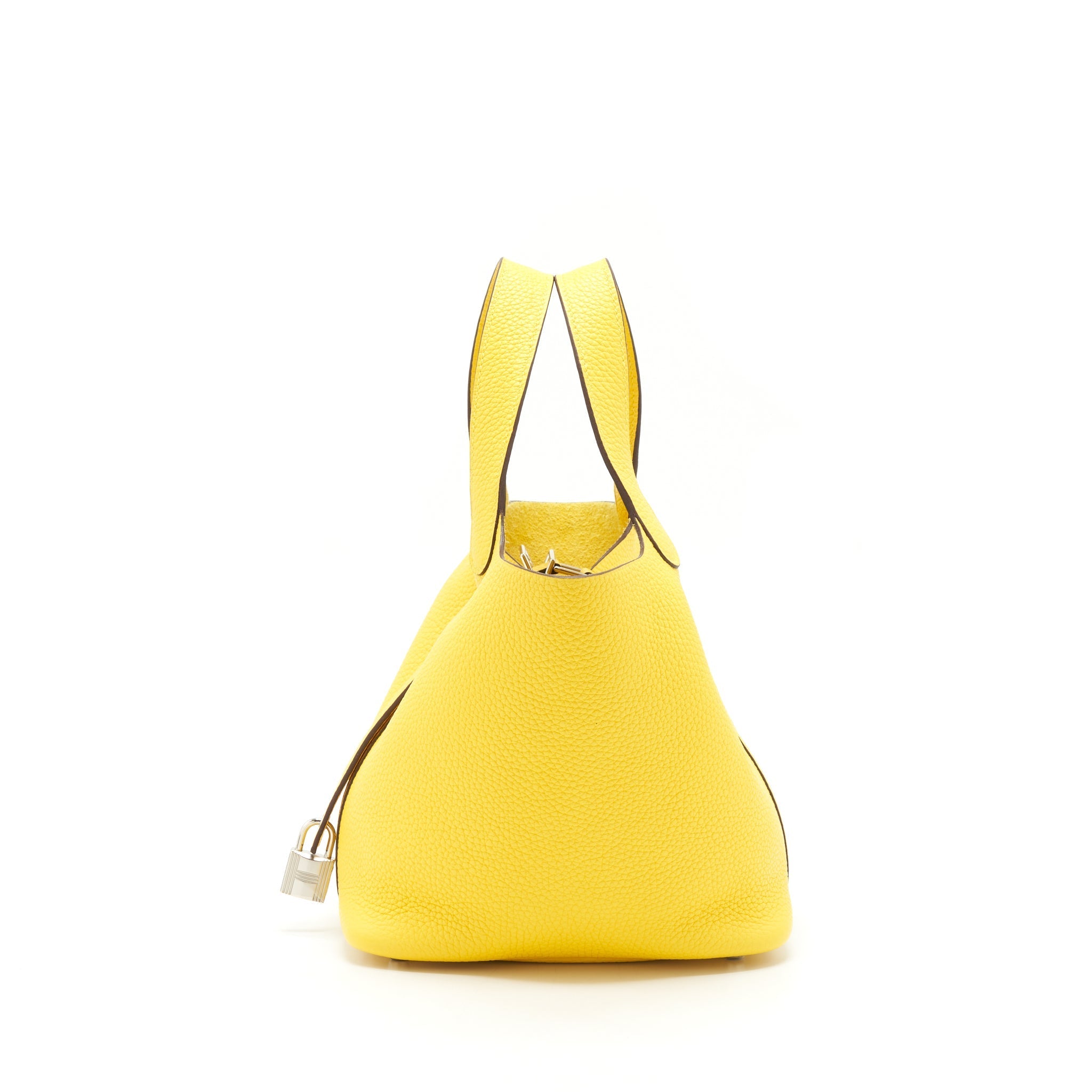 HERMES PICOTIN 18 LOCK BAG CLEMENCE JAUNE DE NAPLES SHW