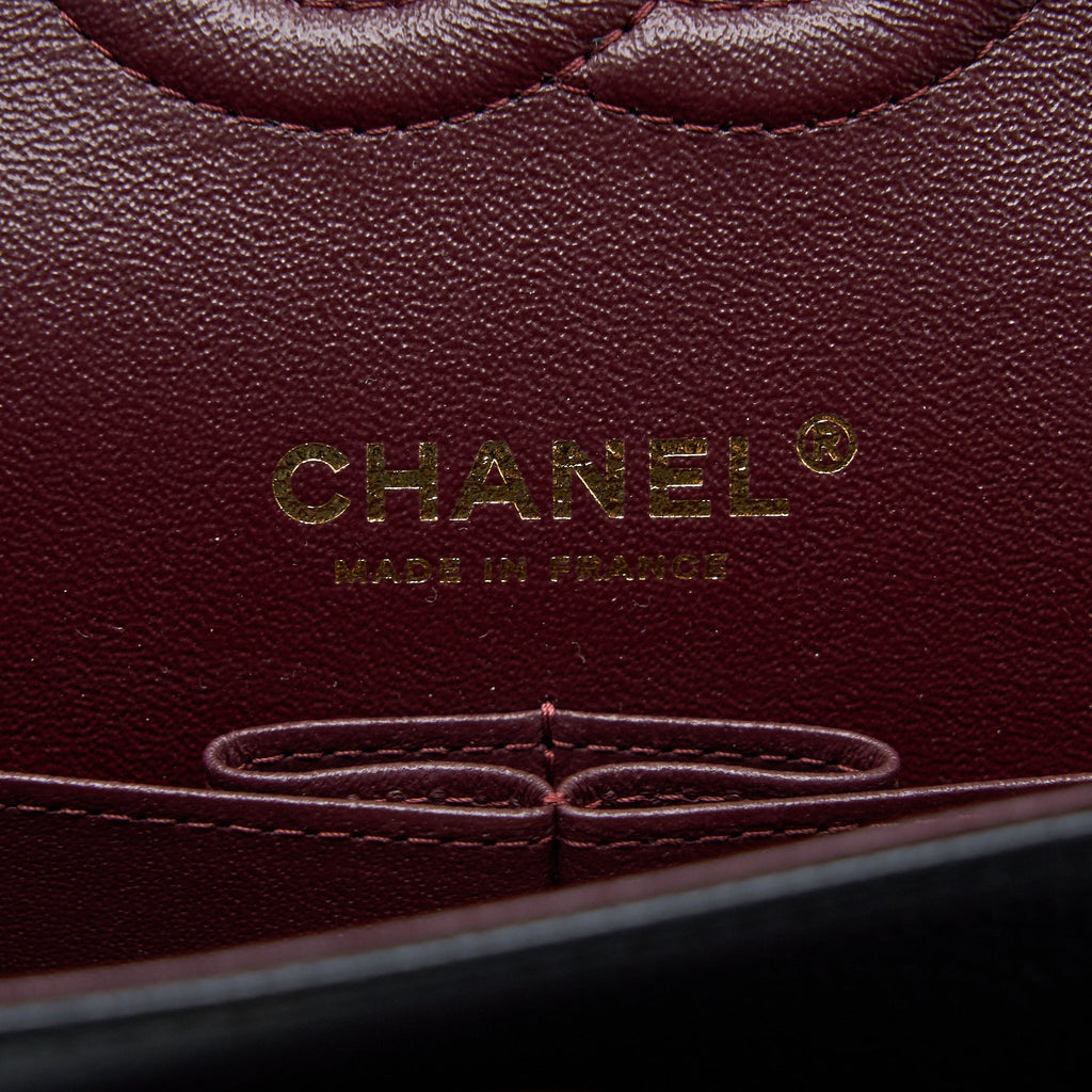 CHANEL MEDIUM CLASSIC DOUBLE FLAP BAG CAVIAR BLACK GHW (MICROCHIP)