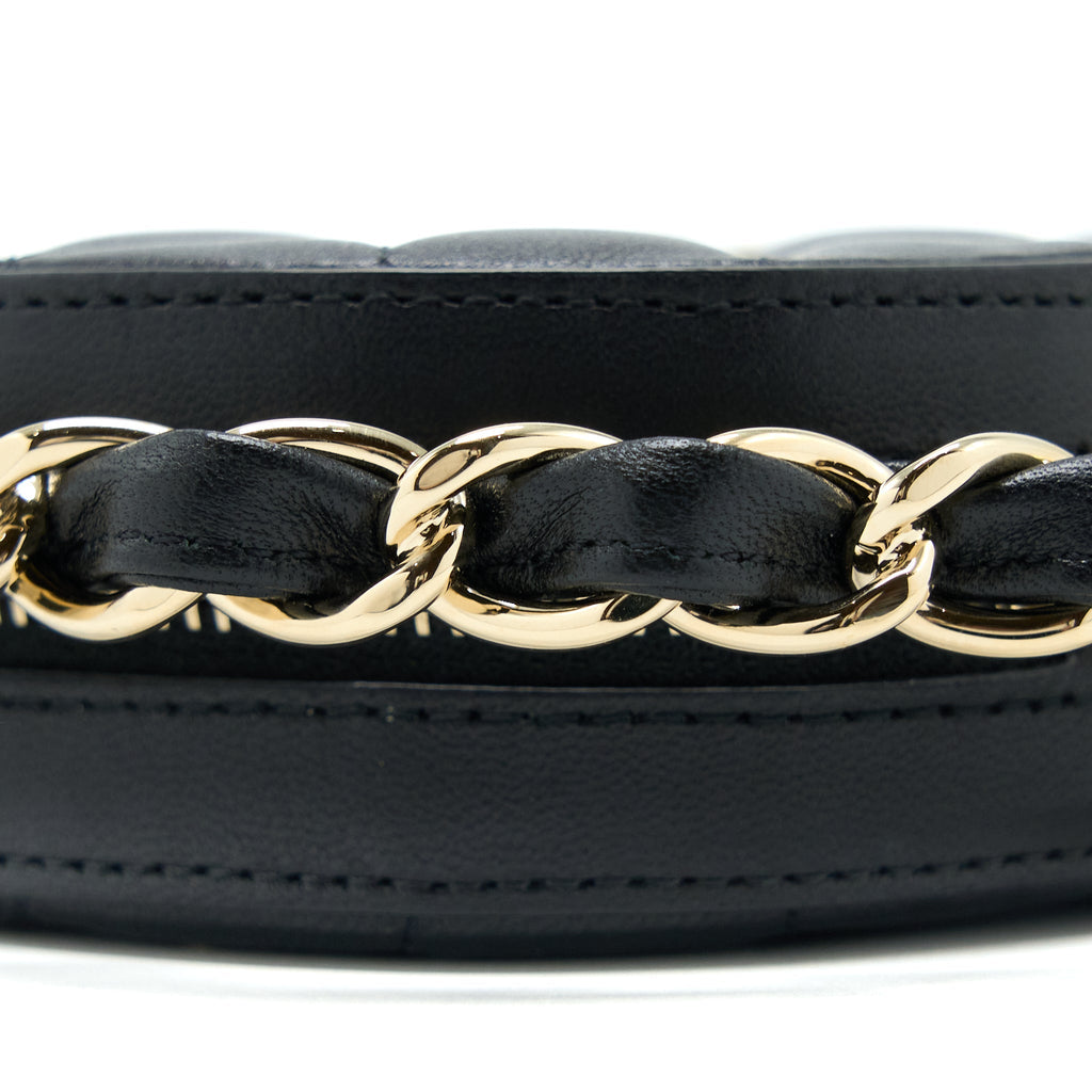CHANEL EVENING CLUTCH WITH CHAIN LAMBSKIN BLACK LGHW