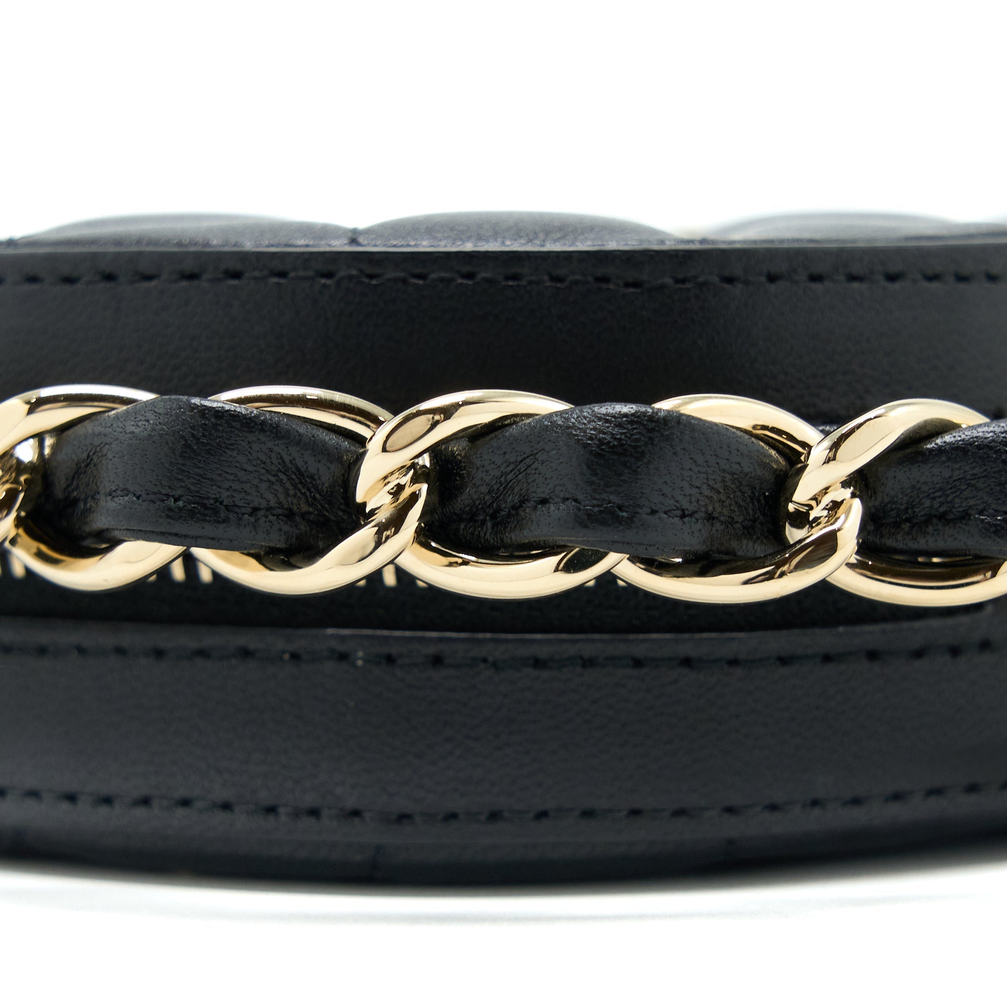 CHANEL EVENING CLUTCH WITH CHAIN LAMBSKIN BLACK LGHW