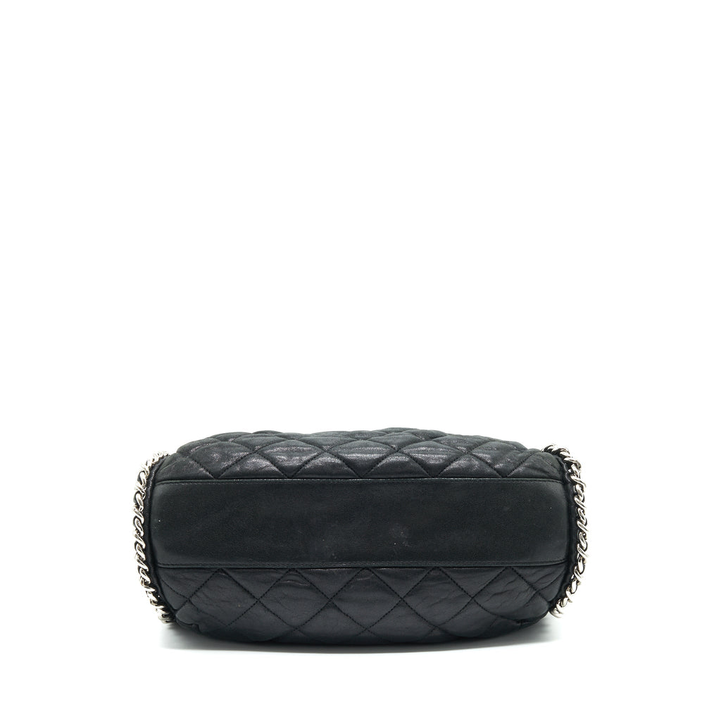 CHANEL QUILTED LEATHER WITH CHAIN SHOULDER BAG BLACK SHW
