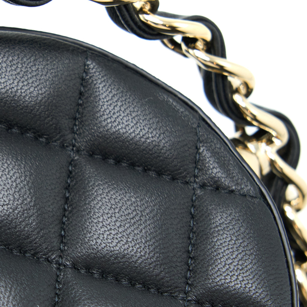 CHANEL EVENING CLUTCH WITH CHAIN LAMBSKIN BLACK LGHW