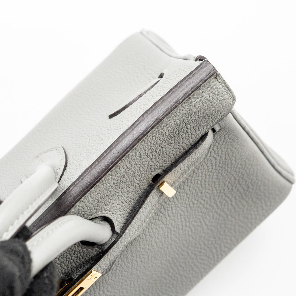 HERMES BIRKIN 25 TOGO GRIS MOUNTIE GHW