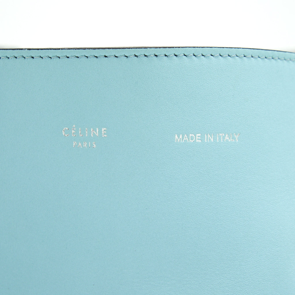 CELINE SMALL TWISTED CABAS TOTE POOL/ BERGAMOTE SHW