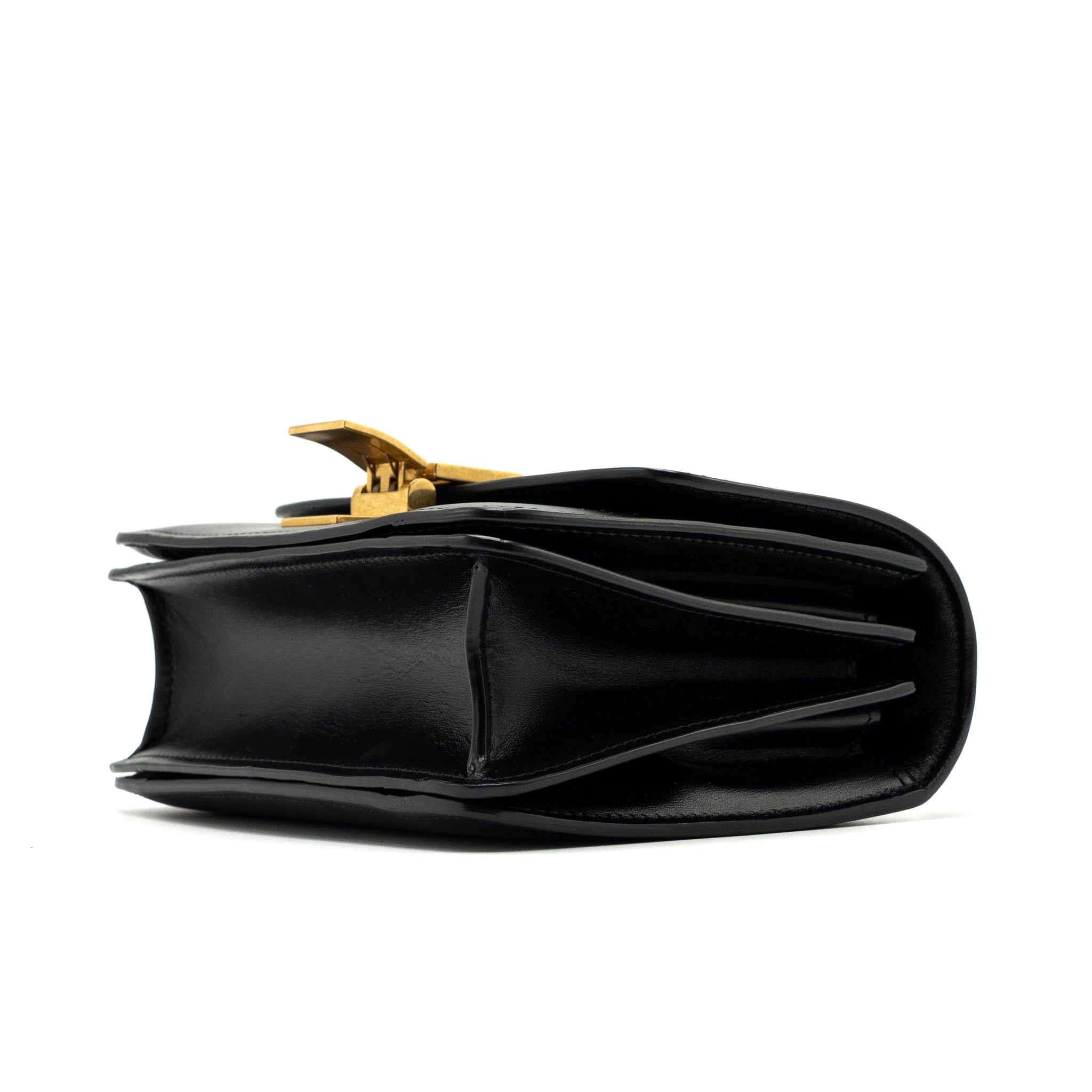 CELINE MINI CLASSIC BOX BAG CALFSKIN BLACK GHW