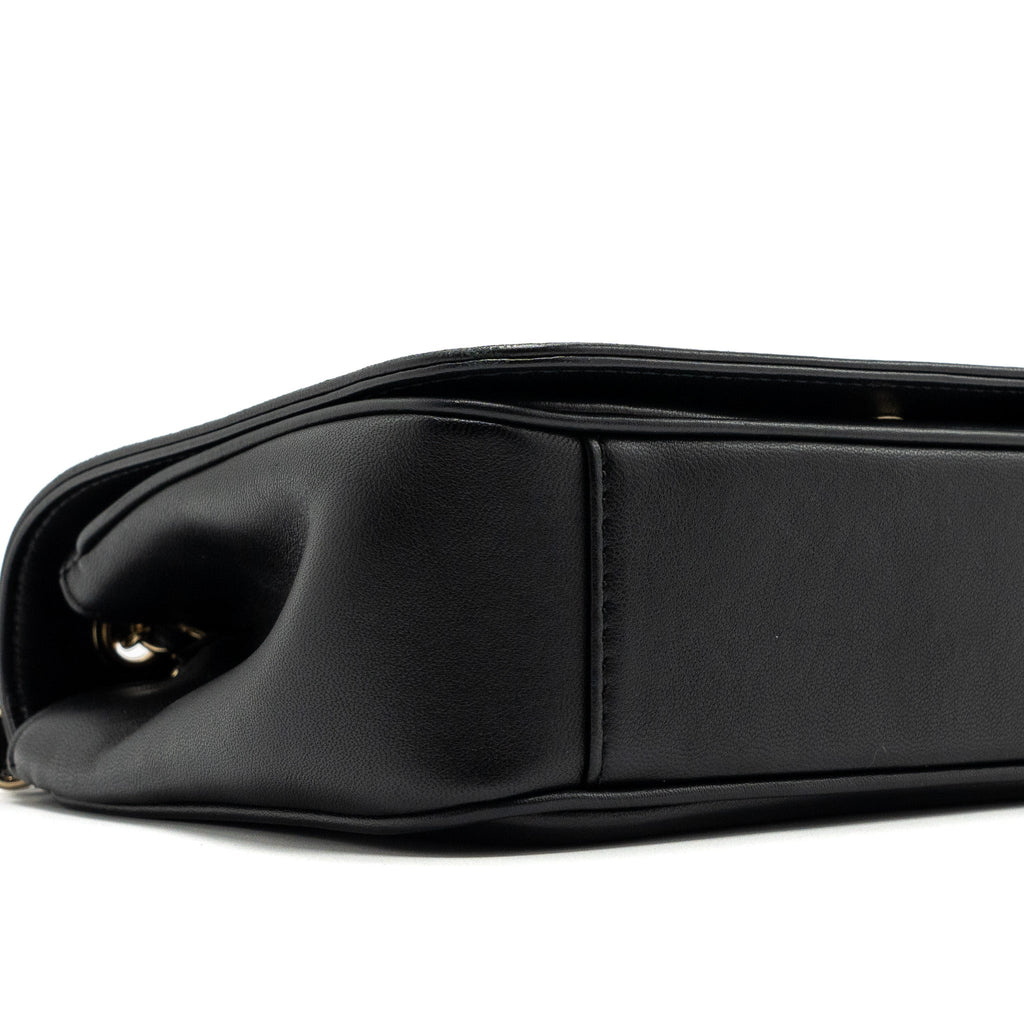 CHANEL SMALL FLAP BAG LAMBSKIN BLACK LGHW