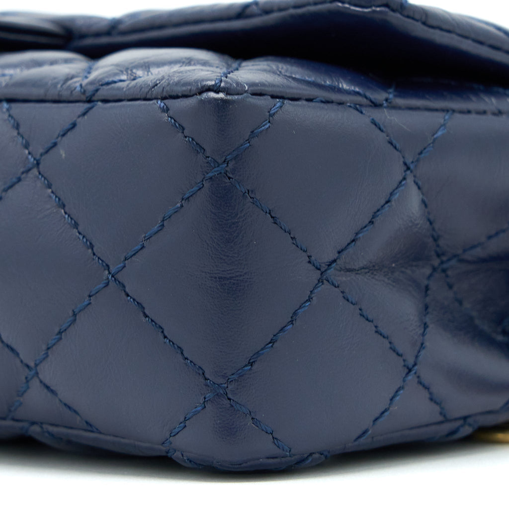 CHANEL 2.55 REISSUE MINI WAIST BELT BAG AGED CALFSKIN NAVY GHW