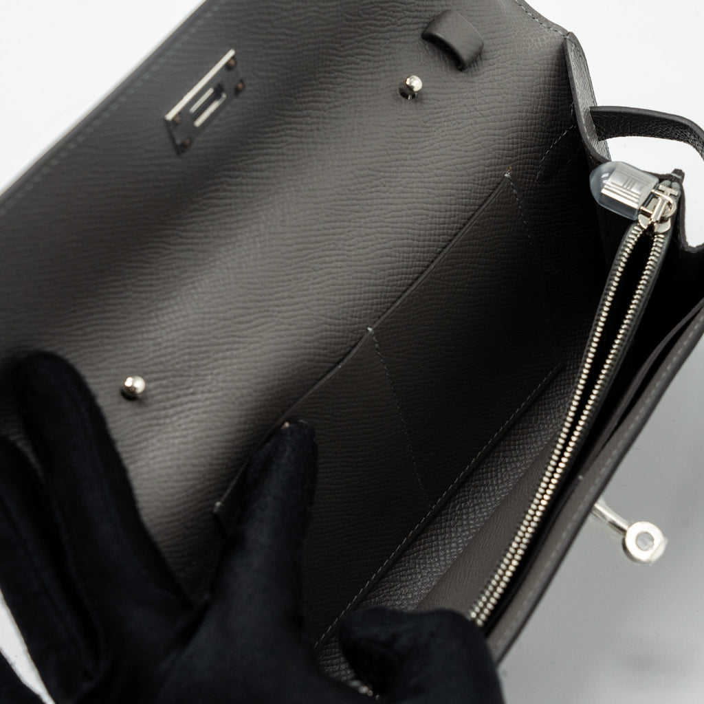HERMES KELLY TO GO EPSOM GRIS MEYER SHW