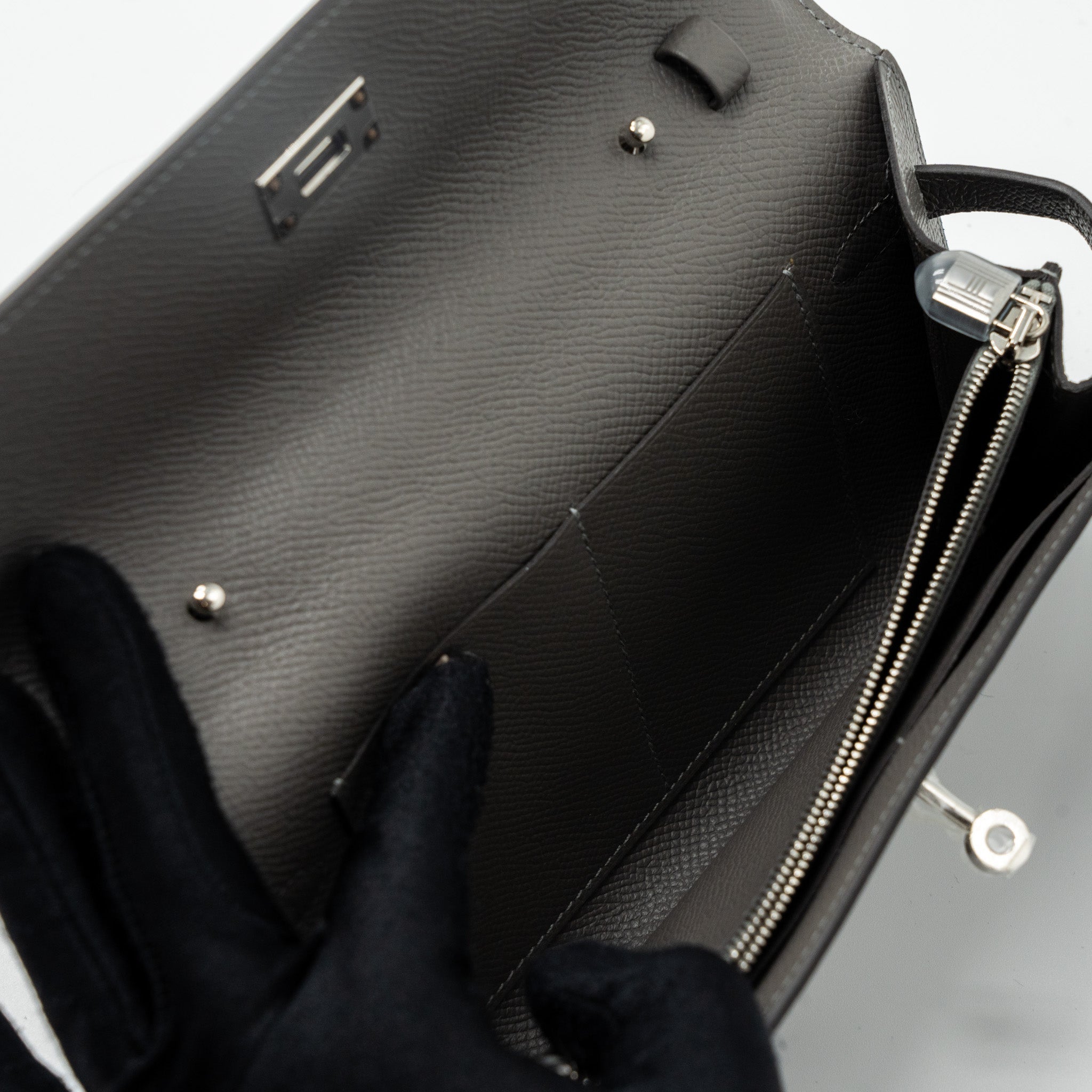 HERMES KELLY TO GO EPSOM GRIS MEYER SHW