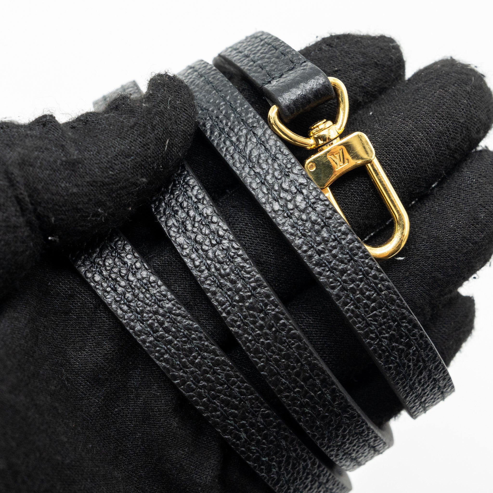 LOUIS VUITTON PETIT SAC PLAT MONOGRAM EMPREINTE CALFSKIN BLACK GHW (NEW VERSION)