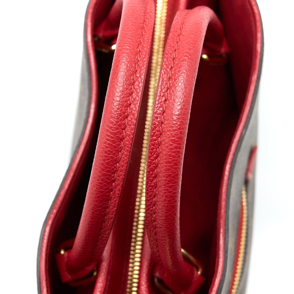 LOUIS VUITTON POPINCOURT PM BAG MONOGRAM CANVAS/CERISE GHW