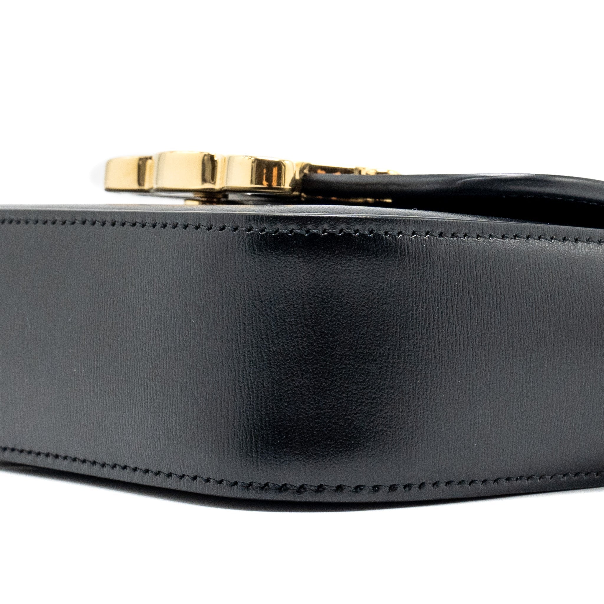 CELINE MINI TRIOMPHE SHINY CALFSKIN BLACK GHW