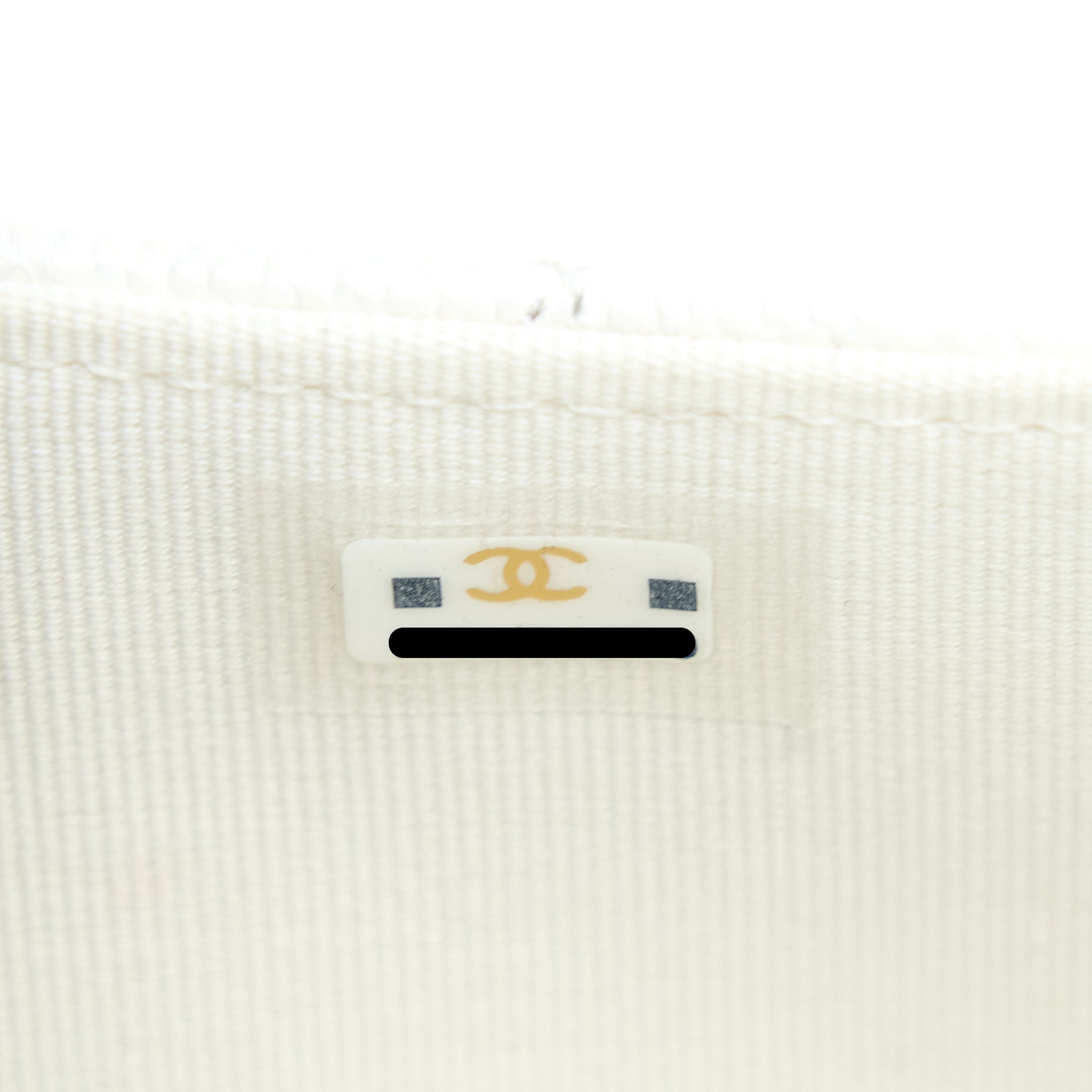 CHANEL 23C COCO LOVE MINI FLAP BAG WITH CHAIN CAVIAR WHITE BRUSHED GHW (MICROCHIP)