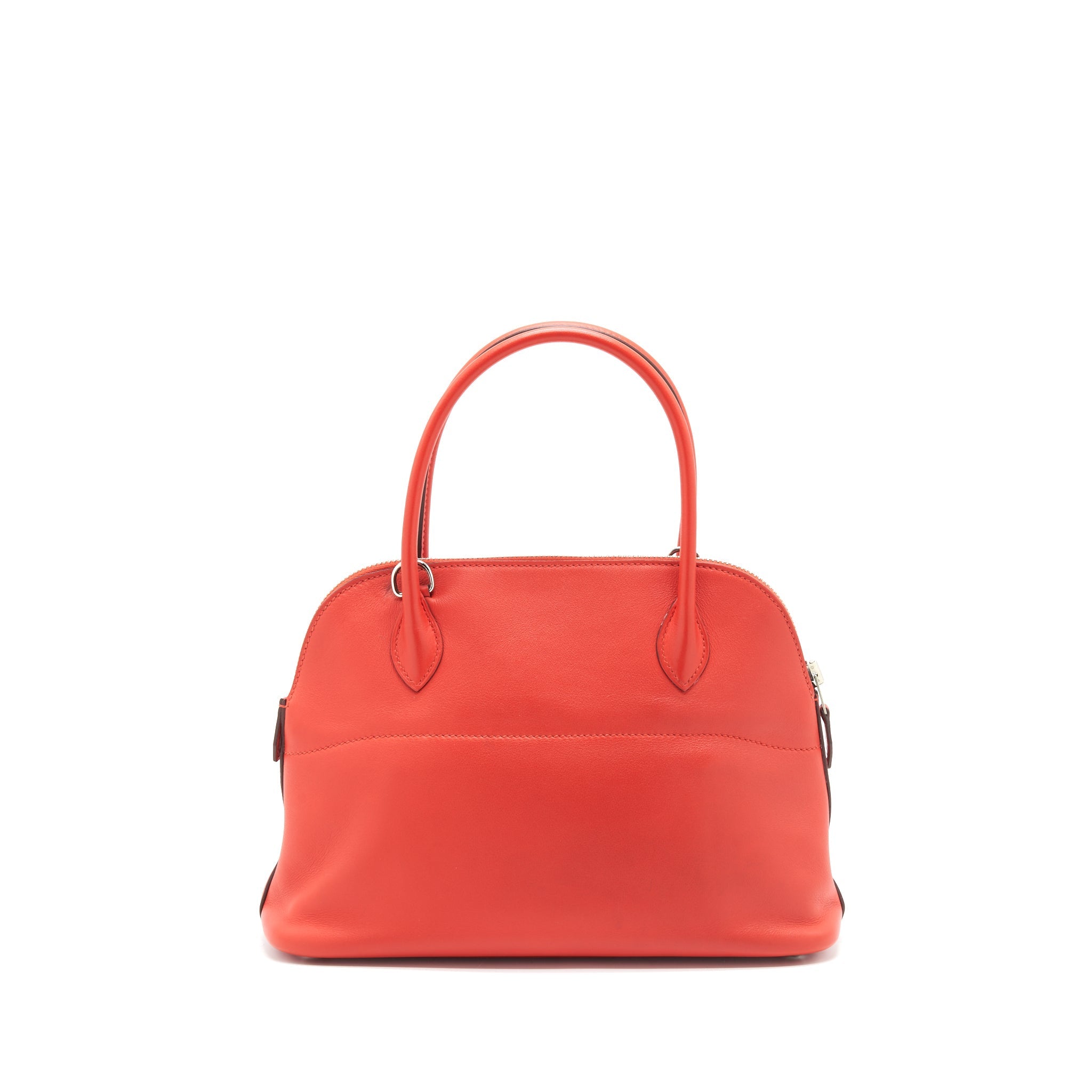 HERMES BOLIDE 27 SWIFT LEATHER RED WITH SHW