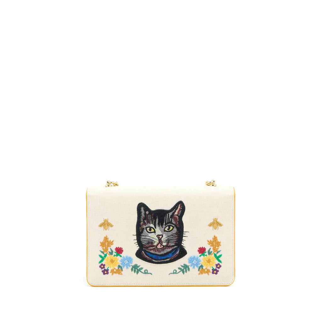 GUCCI CROSSBODY MULTICOLOUR PRINT FABRIC WHITE GHW