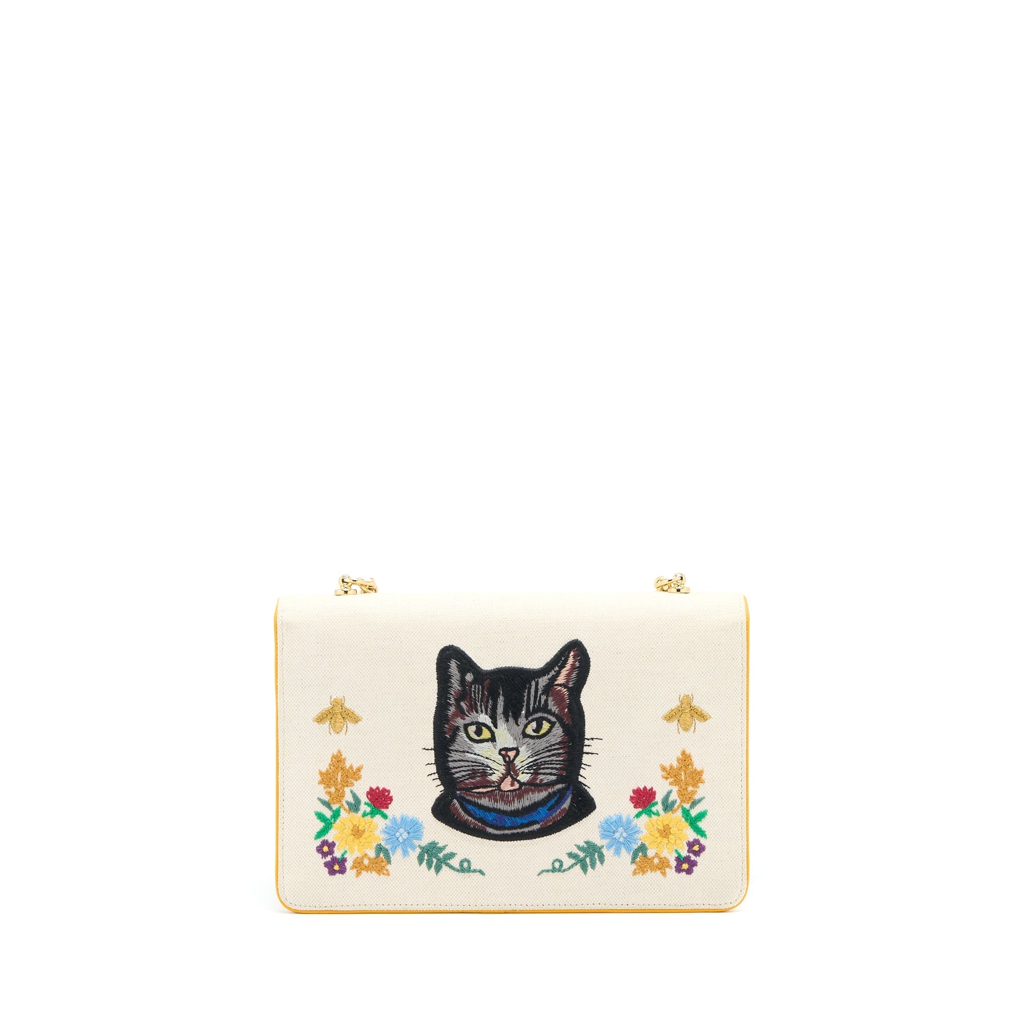 GUCCI CROSSBODY MULTICOLOUR PRINT FABRIC WHITE GHW