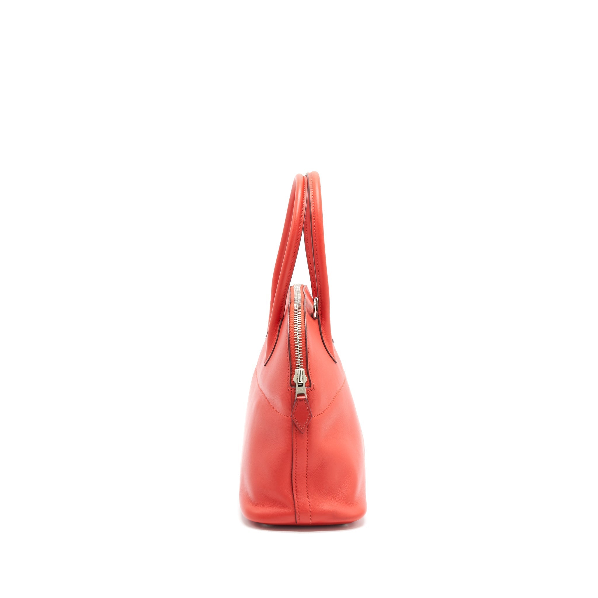 HERMES BOLIDE 27 SWIFT LEATHER RED WITH SHW