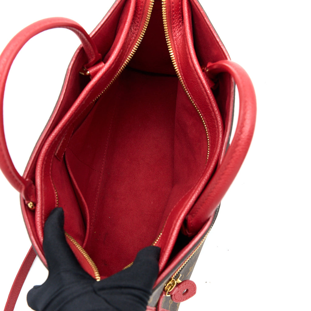 LOUIS VUITTON POPINCOURT PM BAG MONOGRAM CANVAS/CERISE GHW