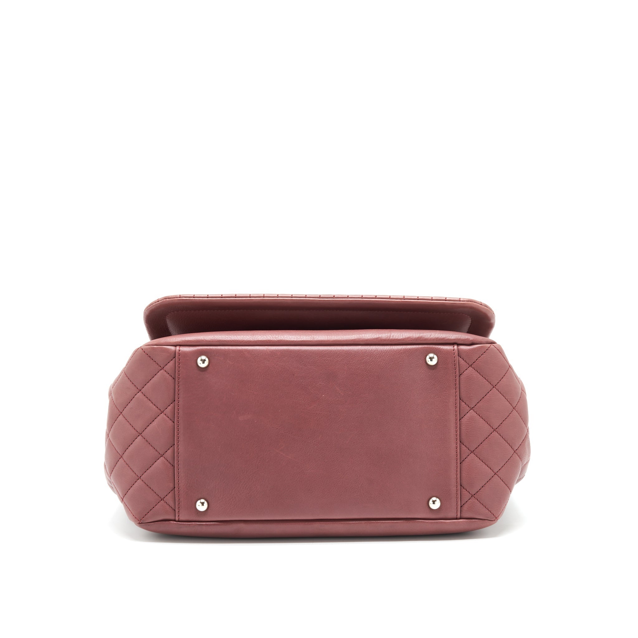 CHANEL FLAP TOTE BAG BROWN SHW