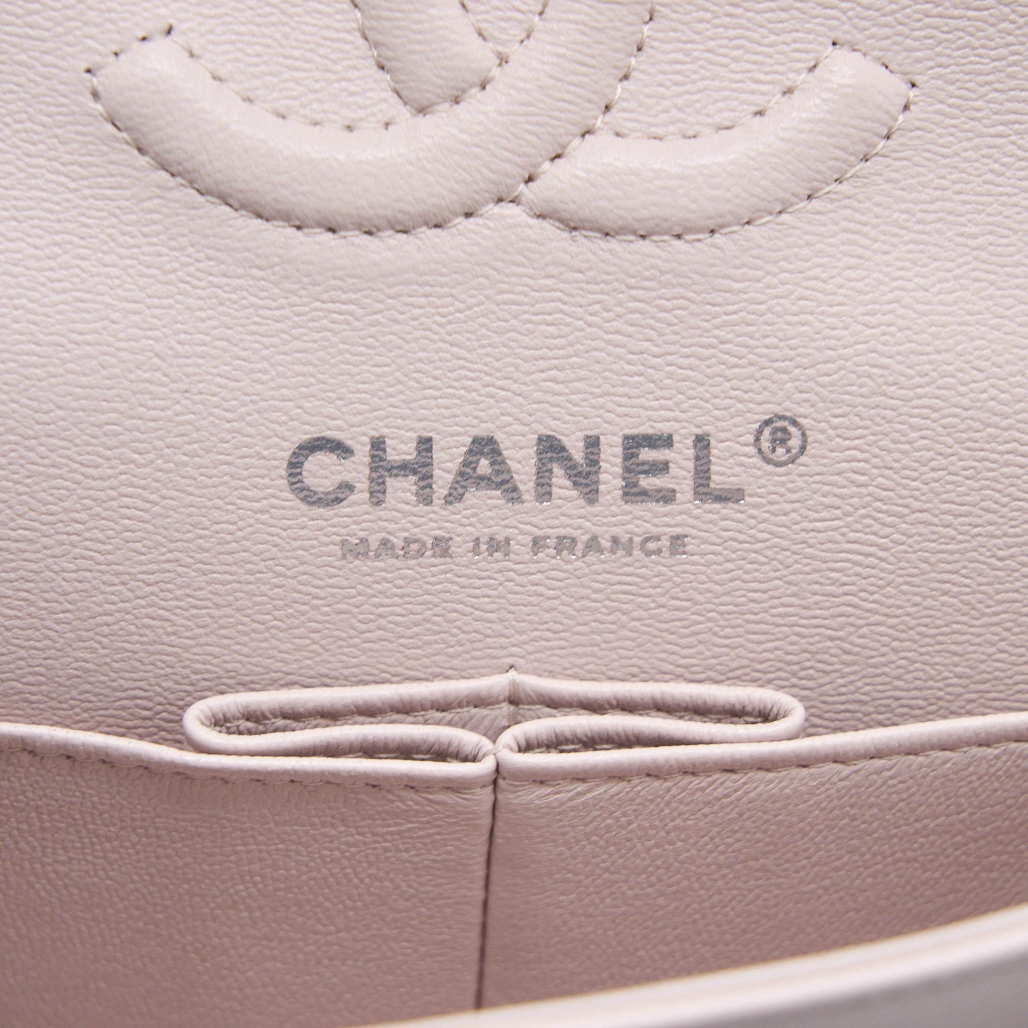 CHANEL SMALL CLASSIC DOUBLE FLAP LAMBSKIN LIGHT PURPLE SHW (MICROCHIP)
