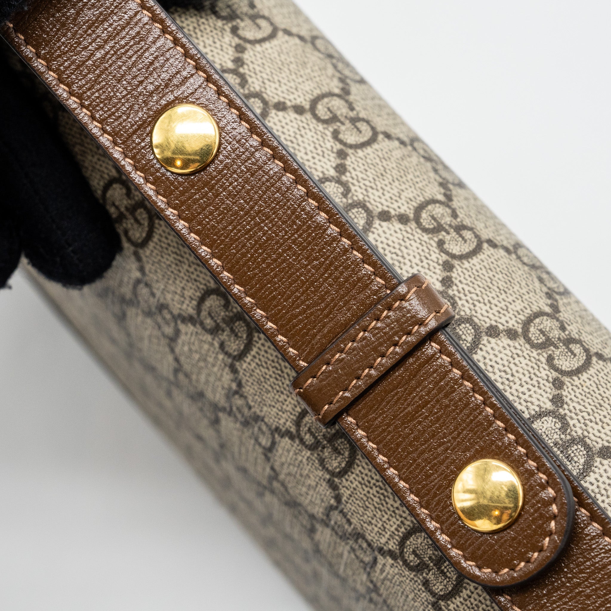GUCCI HORSEBIT 1955 SHOULDER BAG GG SUPREME CANVAS / LEATHER BROWN GHW