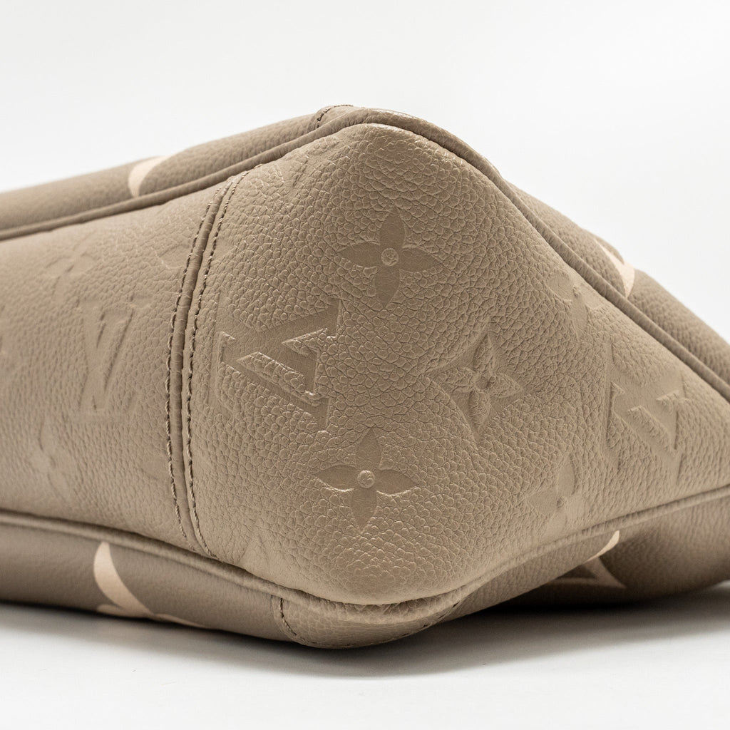 LOUIS VUITTON TRIANON TOTE BAG PM MONOGRAM EMPREINTE TOURTERELLE/CRÈME BEIGE GHW
