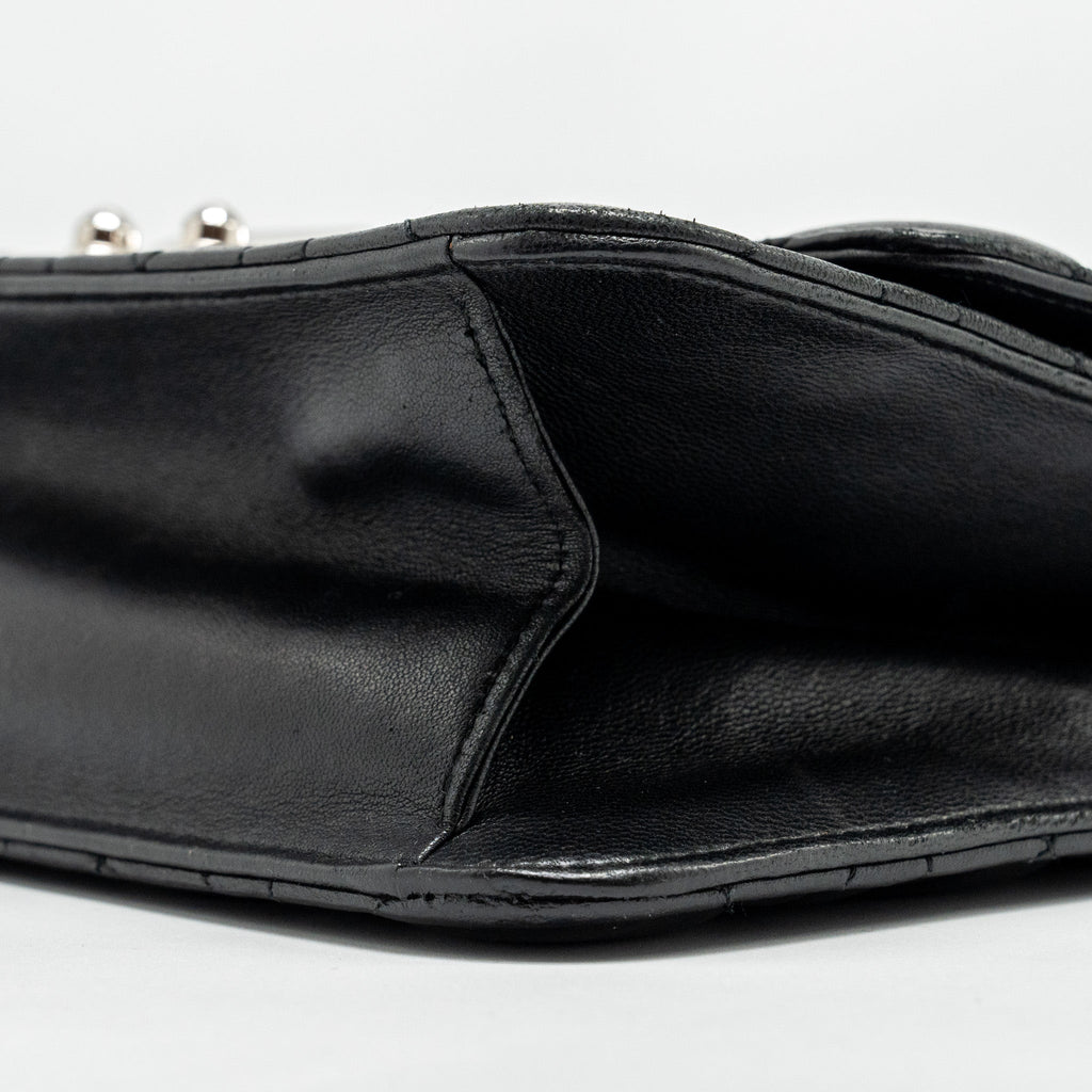 DIOR MISS DIOR PROMENADE POUCH BAG LAMBSKIN BLACK SHW