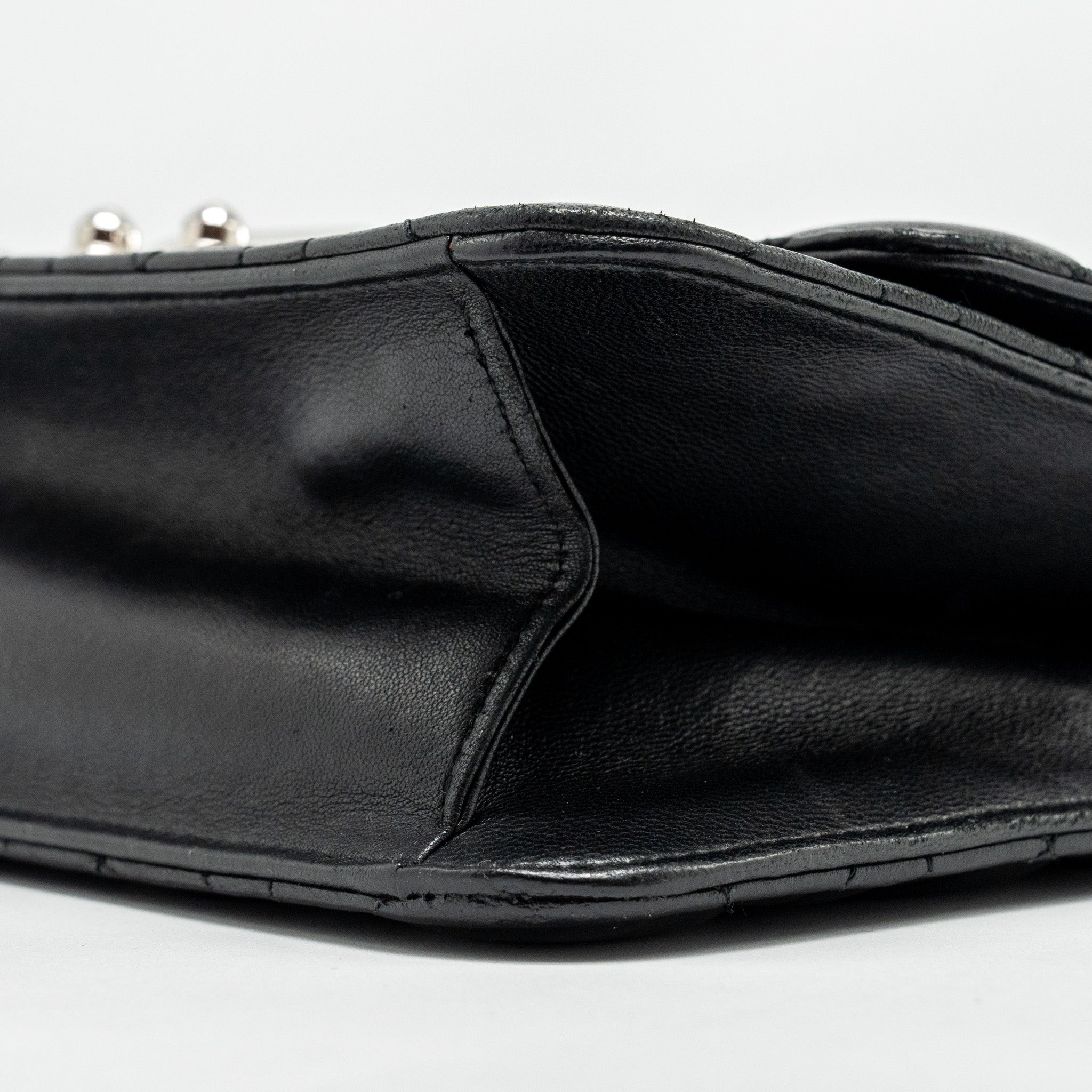 DIOR MISS DIOR PROMENADE POUCH BAG LAMBSKIN BLACK SHW