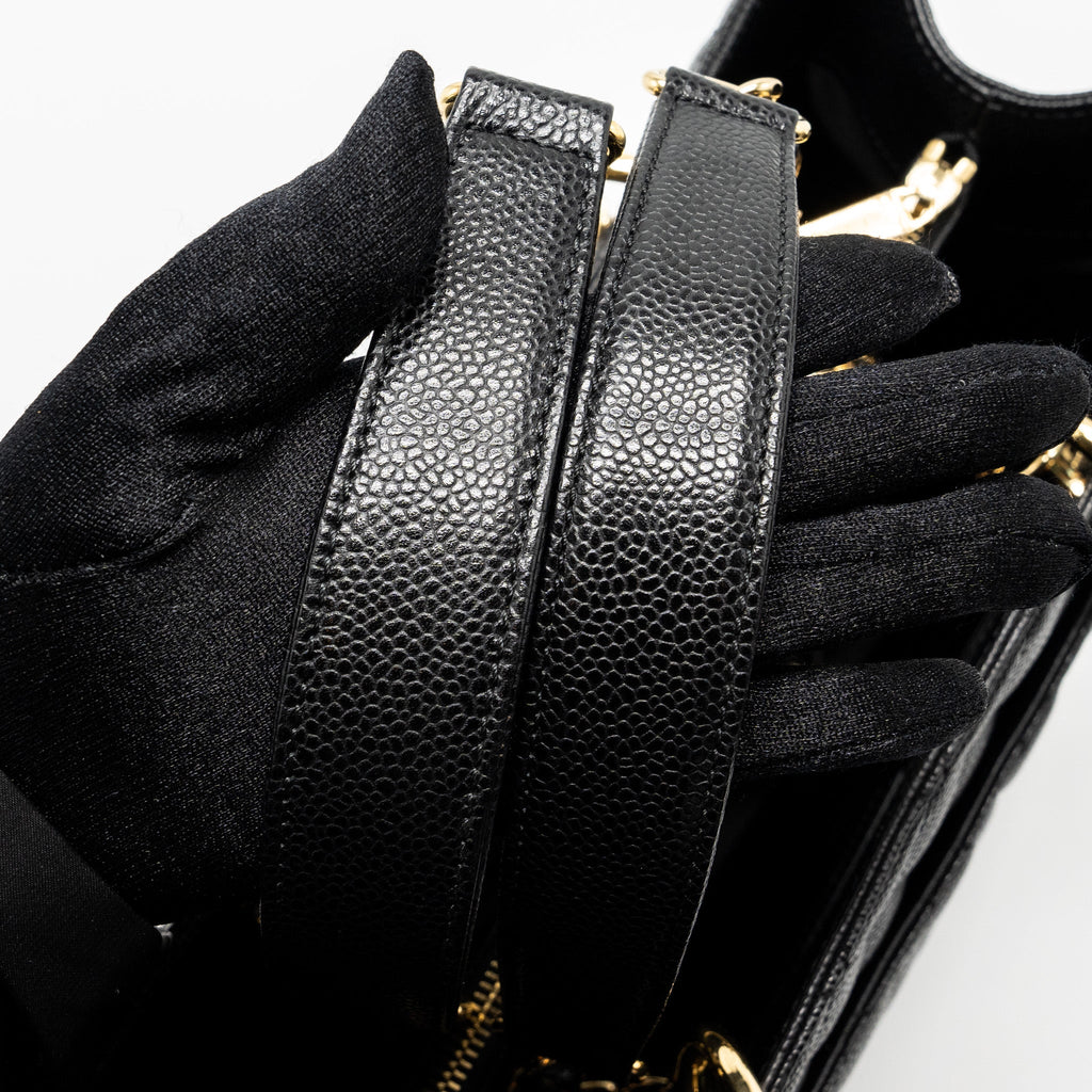 CHANEL GRAND SHOPPING TOTE BAG CAVIAR BLACK GHW