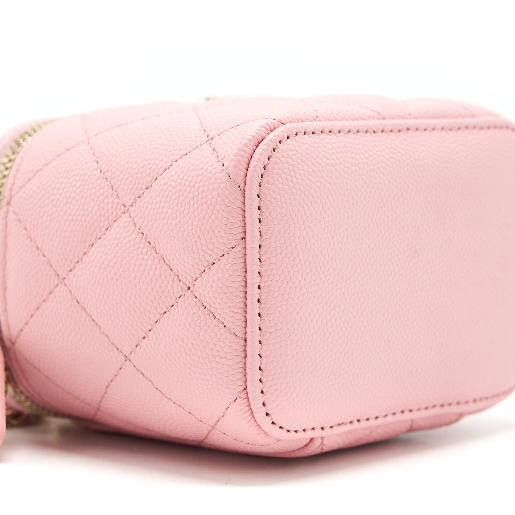 CHANEL 22C MINI VANITY WITH CHAIN CAVIAR PINK LGHW