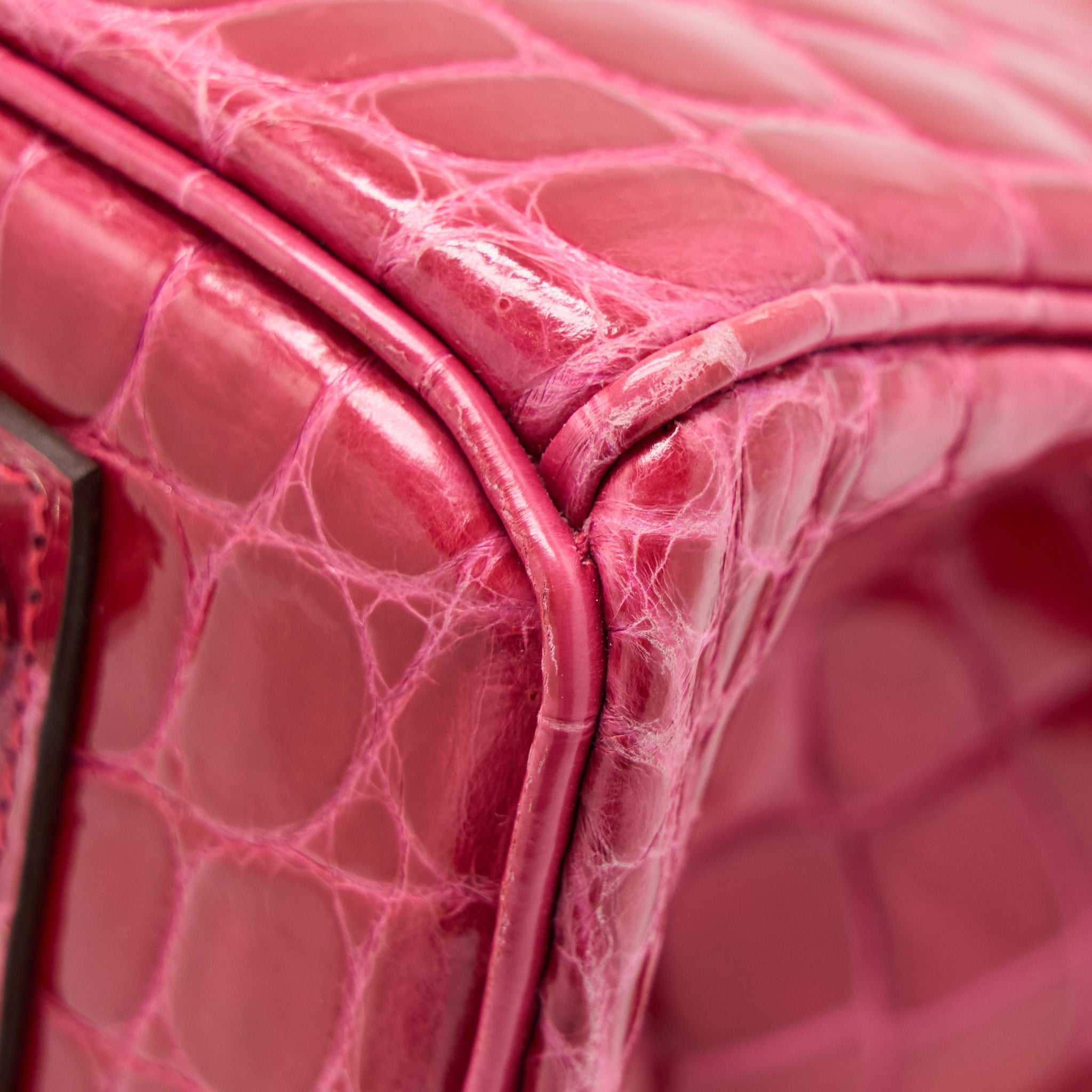 HERMES BIRKIN 30 SHINY CROCODILE ROSE EXTREME SHW