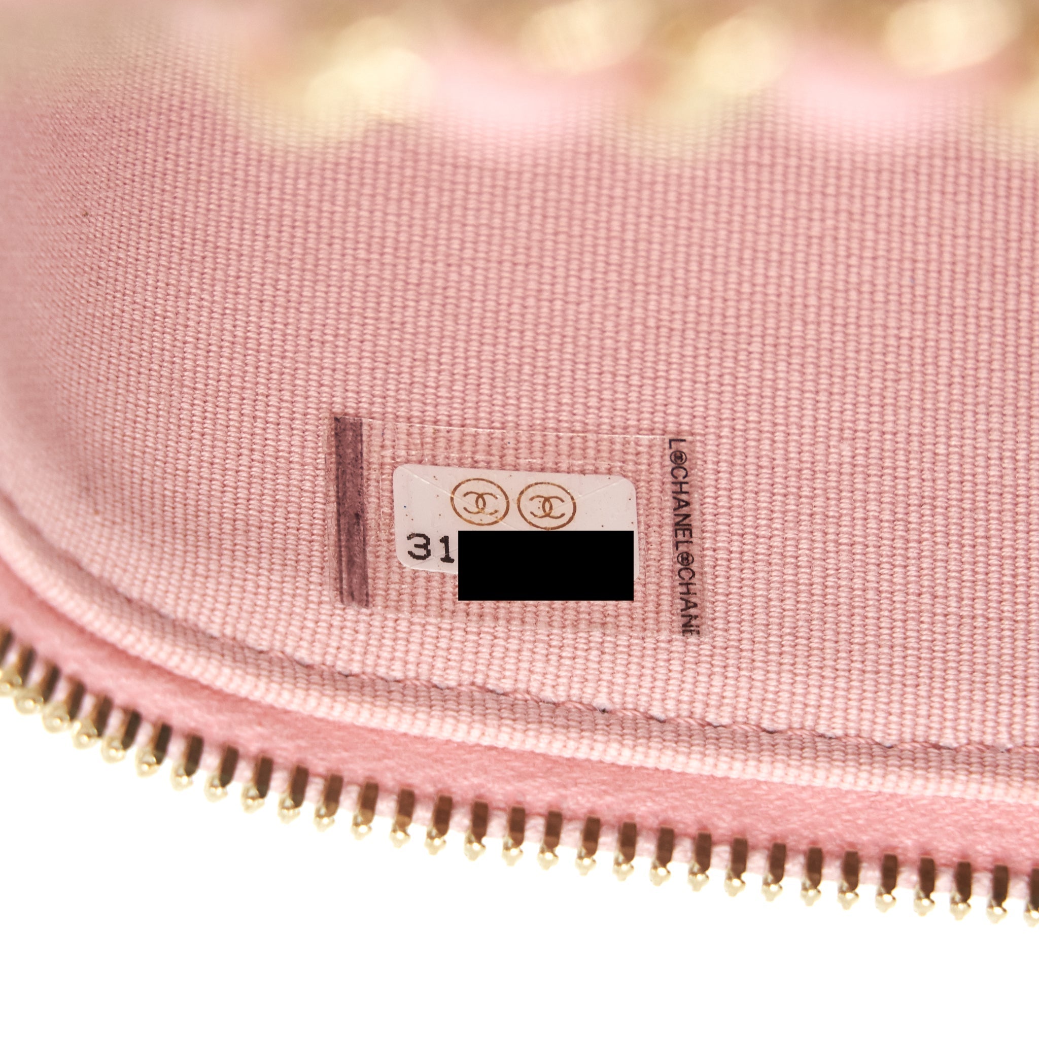 CHANEL 22C MINI VANITY WITH CHAIN CAVIAR PINK LGHW