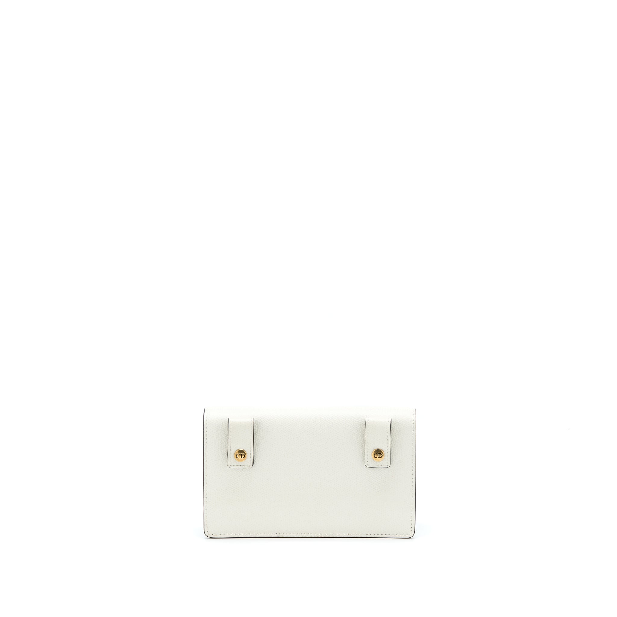 DIOR SADDLE BELT POUCH CALFSKIN WHITE GHW