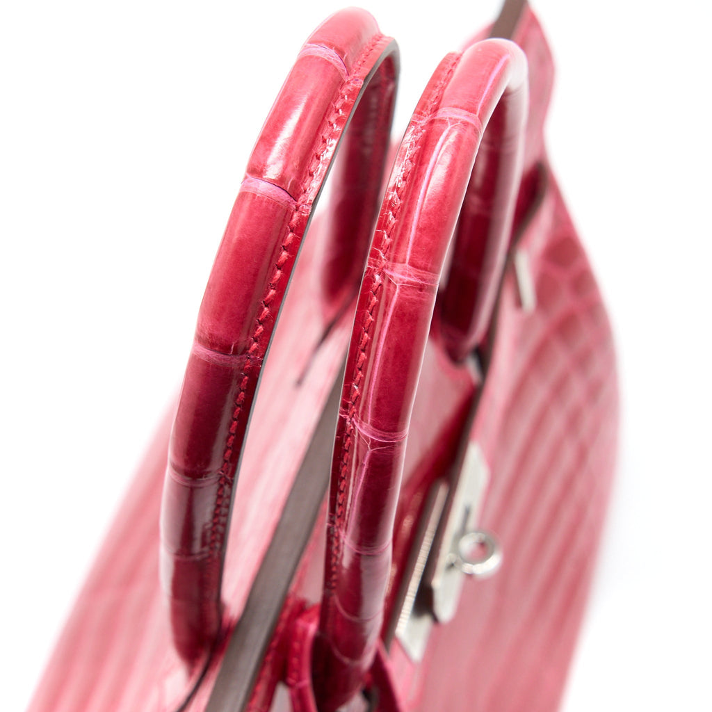 HERMES BIRKIN 30 SHINY CROCODILE ROSE EXTREME SHW