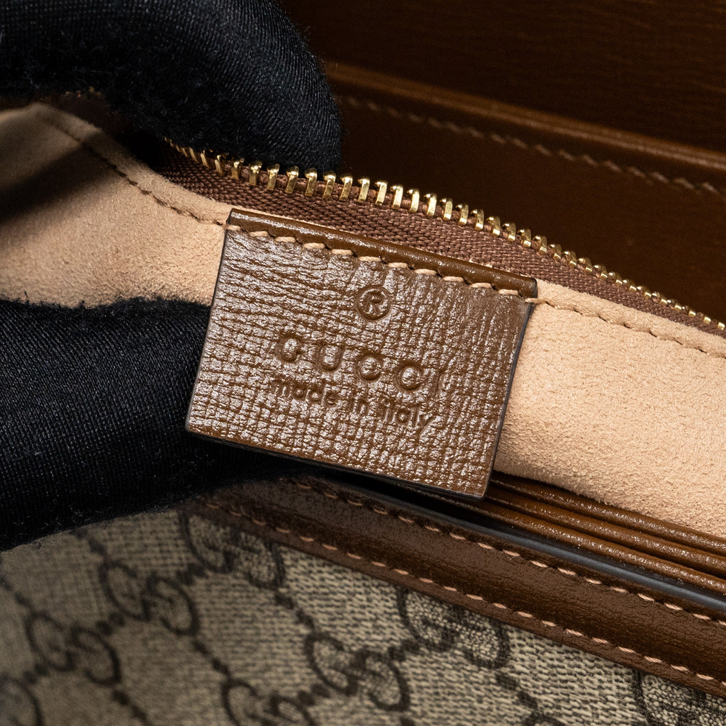 GUCCI HORSEBIT 1955 SHOULDER BAG GG SUPREME CANVAS / LEATHER BROWN GHW