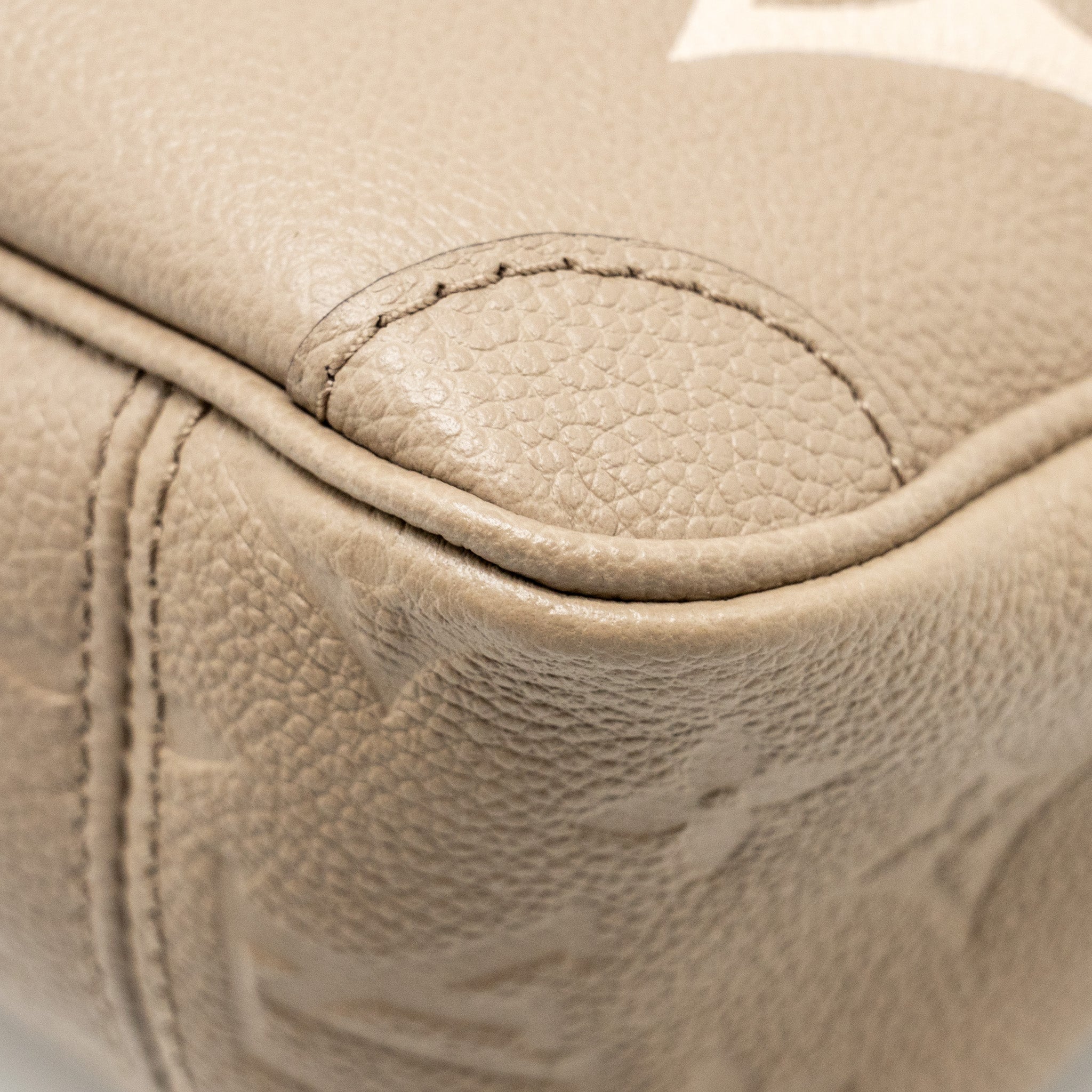 LOUIS VUITTON TRIANON TOTE BAG PM MONOGRAM EMPREINTE TOURTERELLE/CRÈME BEIGE GHW