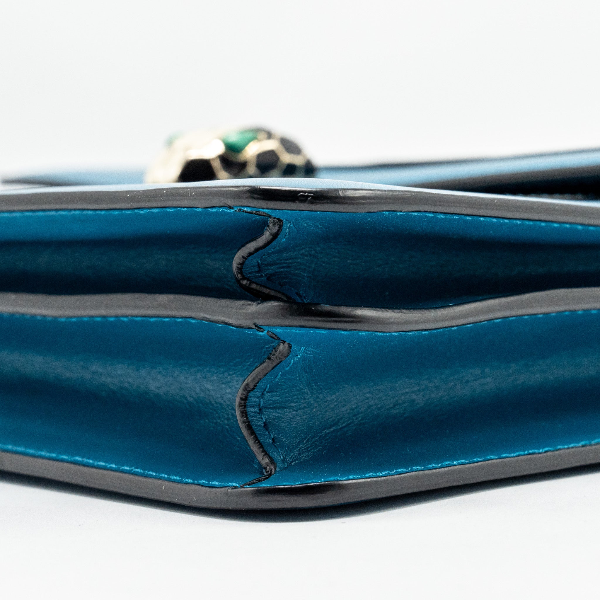 BVLGARI SERPENTI FOREVER FLAP BAG CALFSKIN BLUE GHW