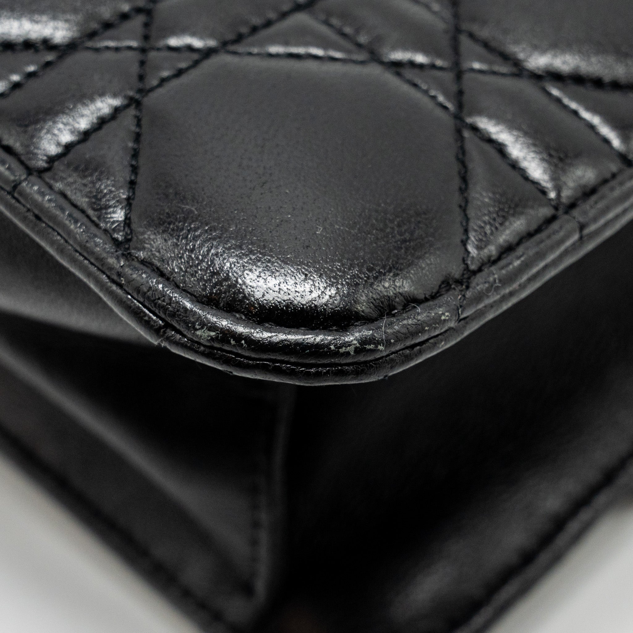 DIOR MISS DIOR PROMENADE POUCH BAG LAMBSKIN BLACK SHW