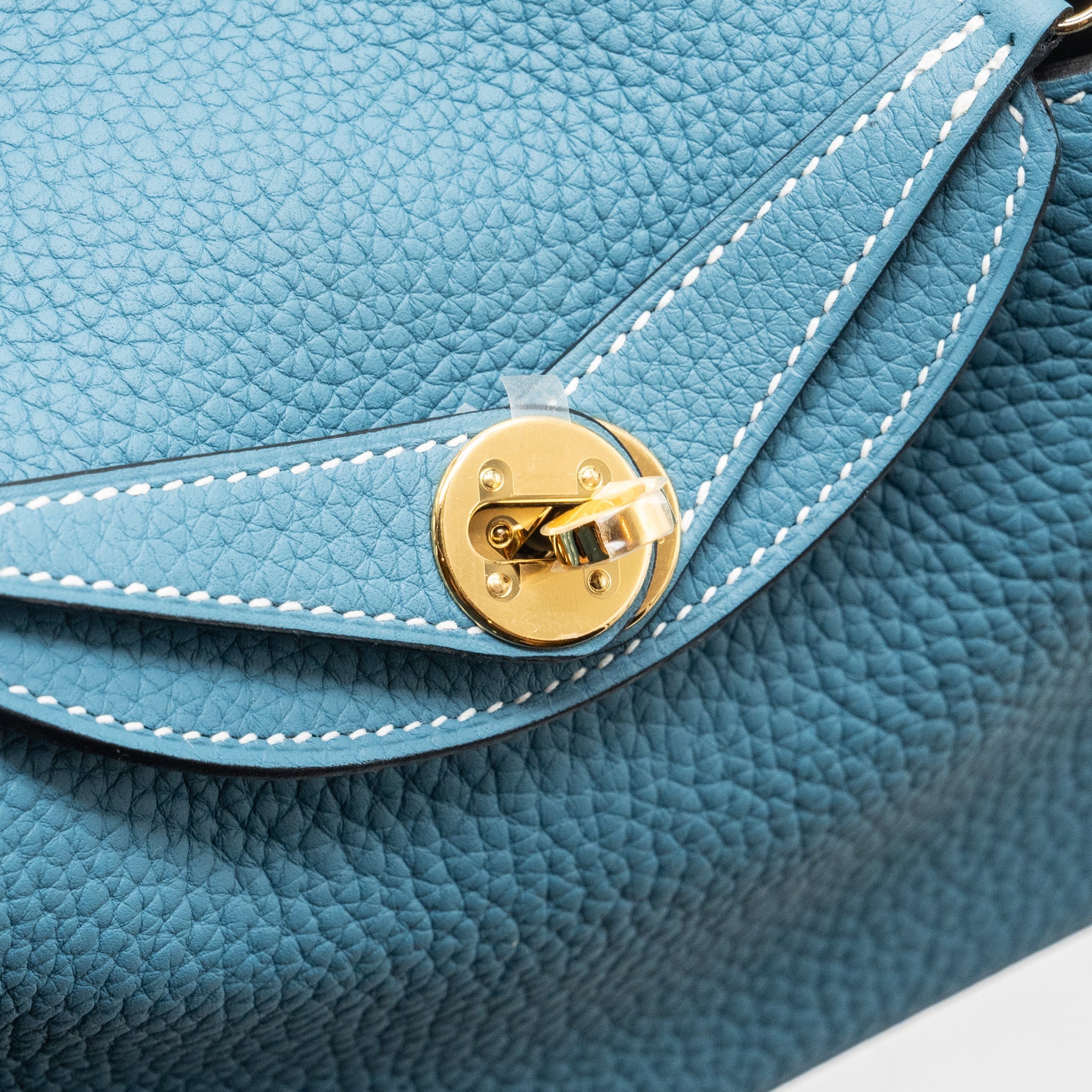 HERMES MINI LINDY CLEMENCE BLUE JEANS GHW