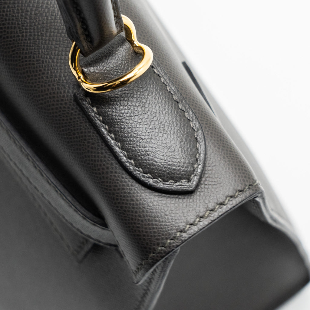 HERMES KELLY 28 MADAME LEATHER GRAPHITE GHW
