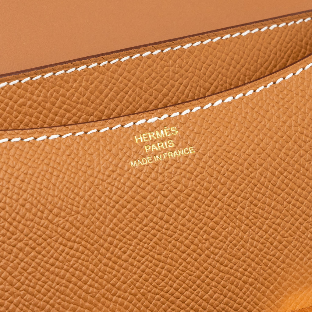 HERMES MINI CONSTANCE EPSOM GOLD RGHW
