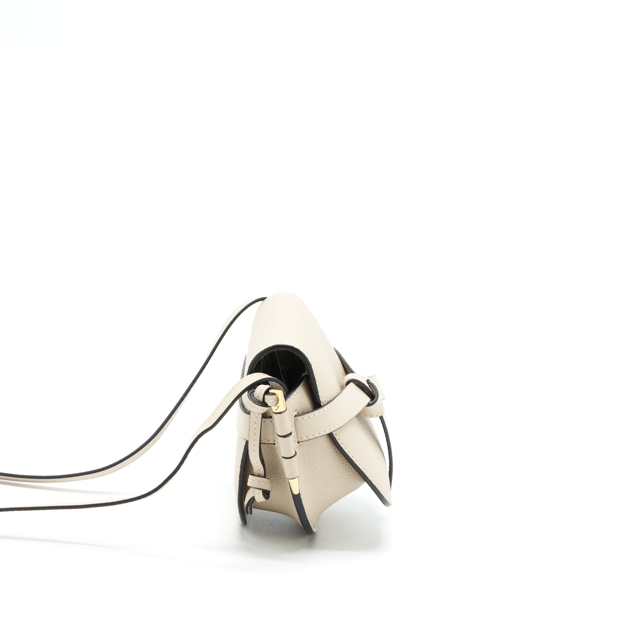 LOEWE MINI GATE CROSSBODY BAG CALFSKIN SAND LGHW