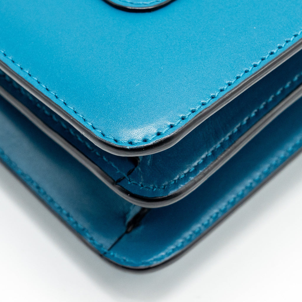 BVLGARI SERPENTI FOREVER FLAP BAG CALFSKIN BLUE GHW
