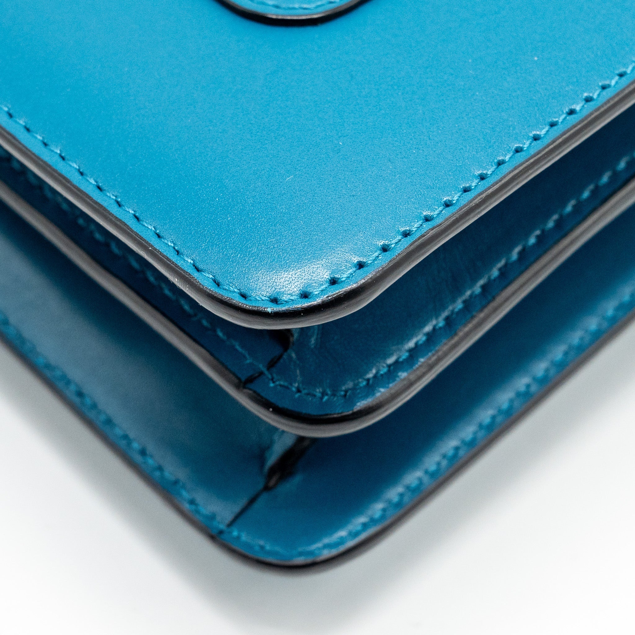 BVLGARI SERPENTI FOREVER FLAP BAG CALFSKIN BLUE GHW