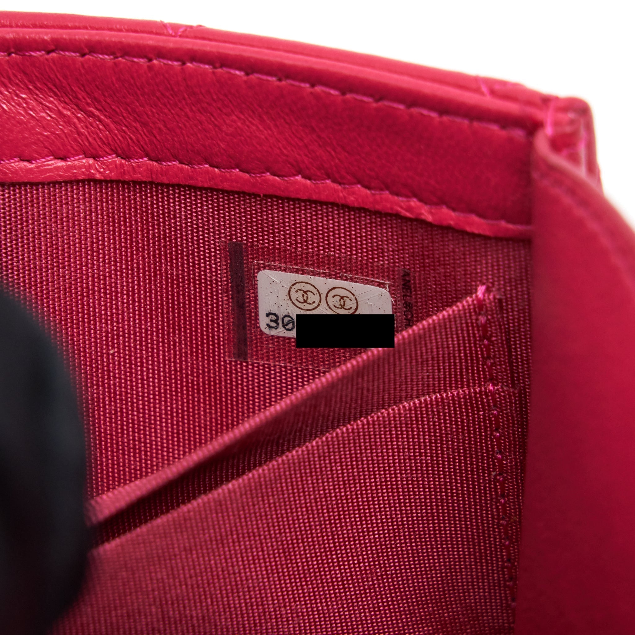 CHANEL MINI TRENDY CC WALLET ON CHAIN LAMBSKIN PINK LGHW