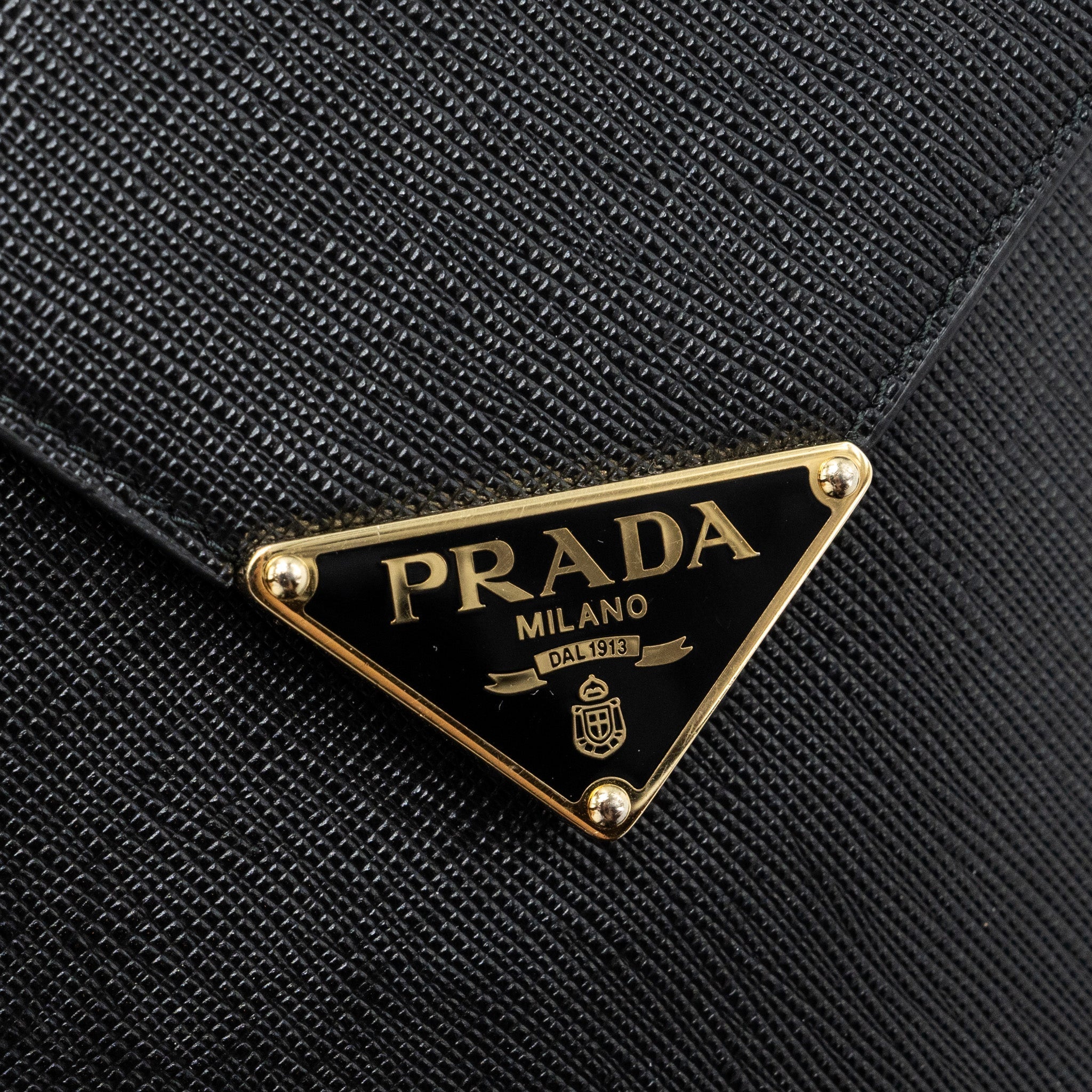 PRADA MINI BAG SAFFIANO LEATHER BLACK GHW