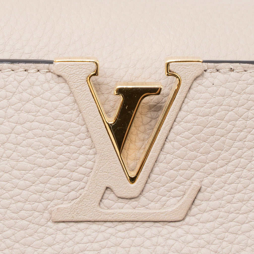 LOUIS VUITTON CAPUCINES BB TAURILLON GALET GHW