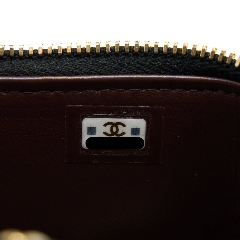 CHANEL MINI SQUARE VANITY CASE CAVIAR BLACK LGHW (MICROCHIP)