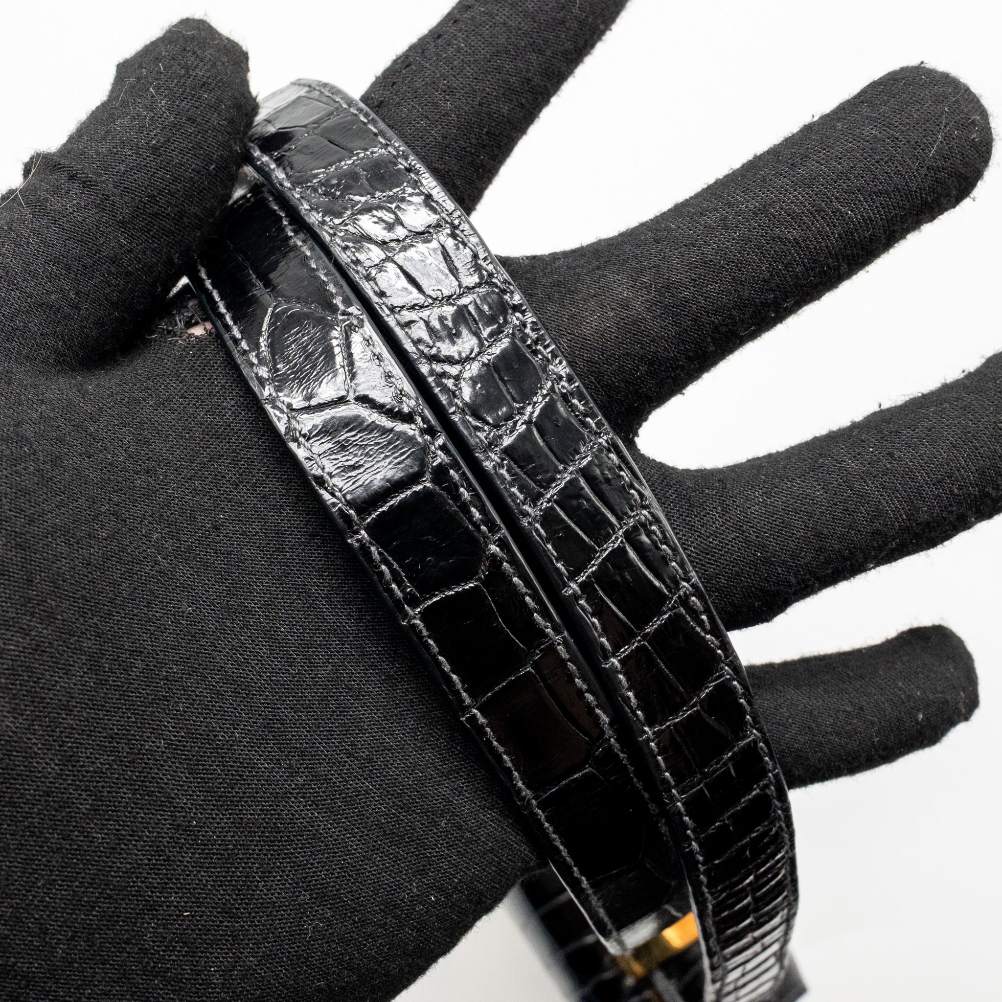HERMES VINTAGE CONSTANCE 24 SHINY ALLIGATOR DARK BLUE GHW